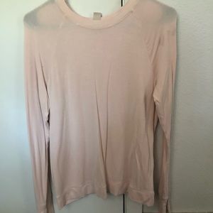 Baby pink athleta long sleeve
